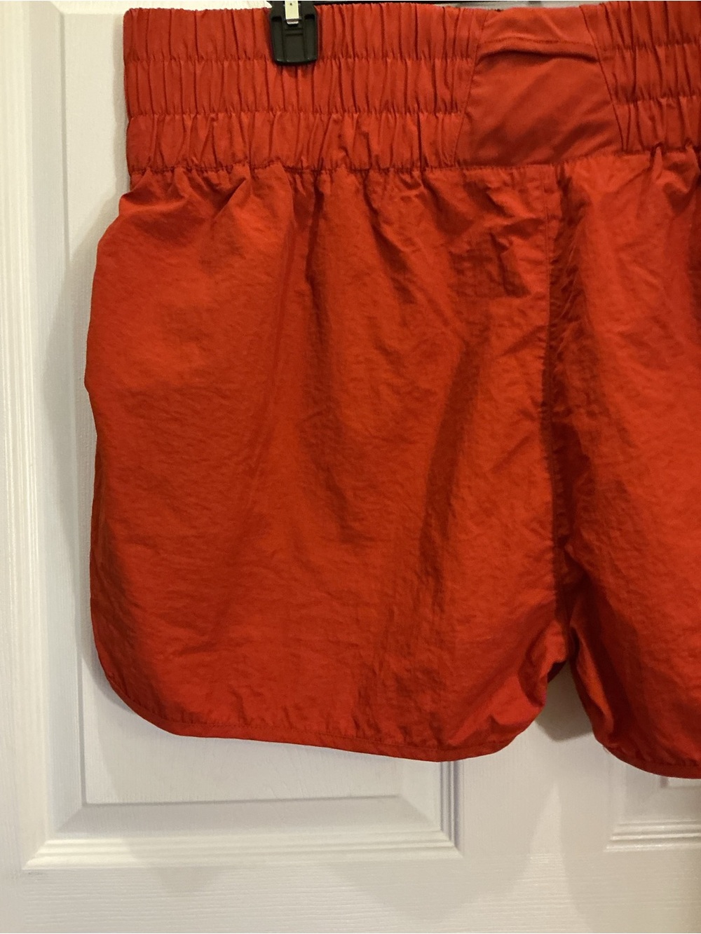Women’s Terra-cotta Color Elastic-Waist Active Shorts High Waist 18” Length - Picture 8 of 12